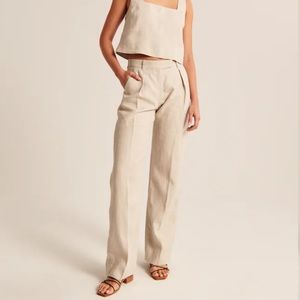 Premium linen tailored pants